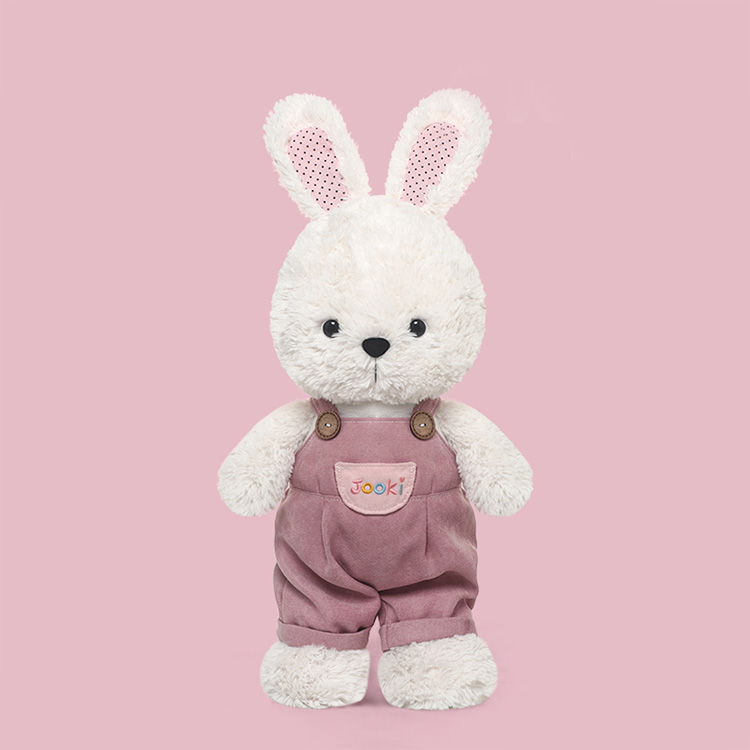 Jooki Overalls Series Rabbit Doll Plush Toy New Design Cute Animal Stuffed Toy Custom Lovey Unisex Gifts Baby
